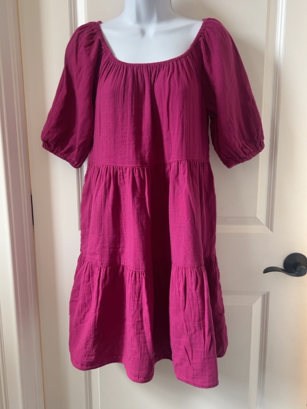 Old Navy Fuchsia Tiered Dress — Size S, NWT